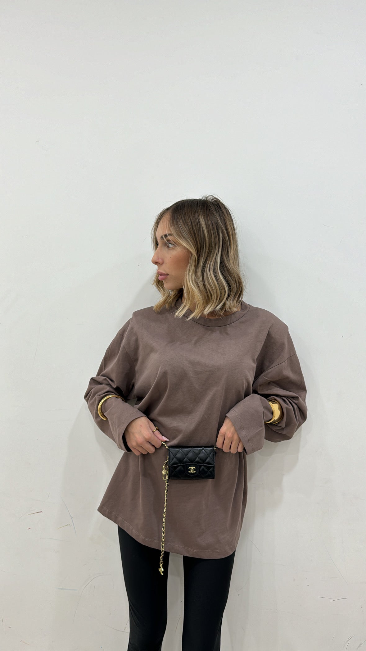 Maglia Over con spalline