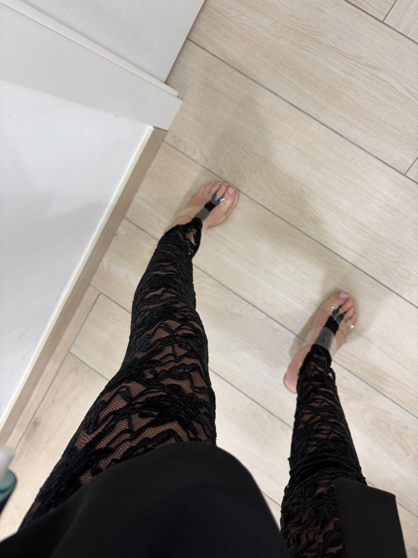 Leggins pizzo con ghette