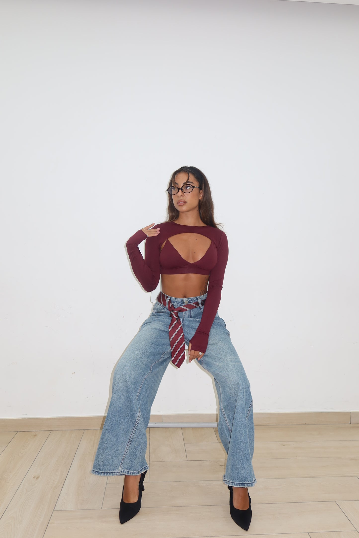 Cordset in lycra bordeaux