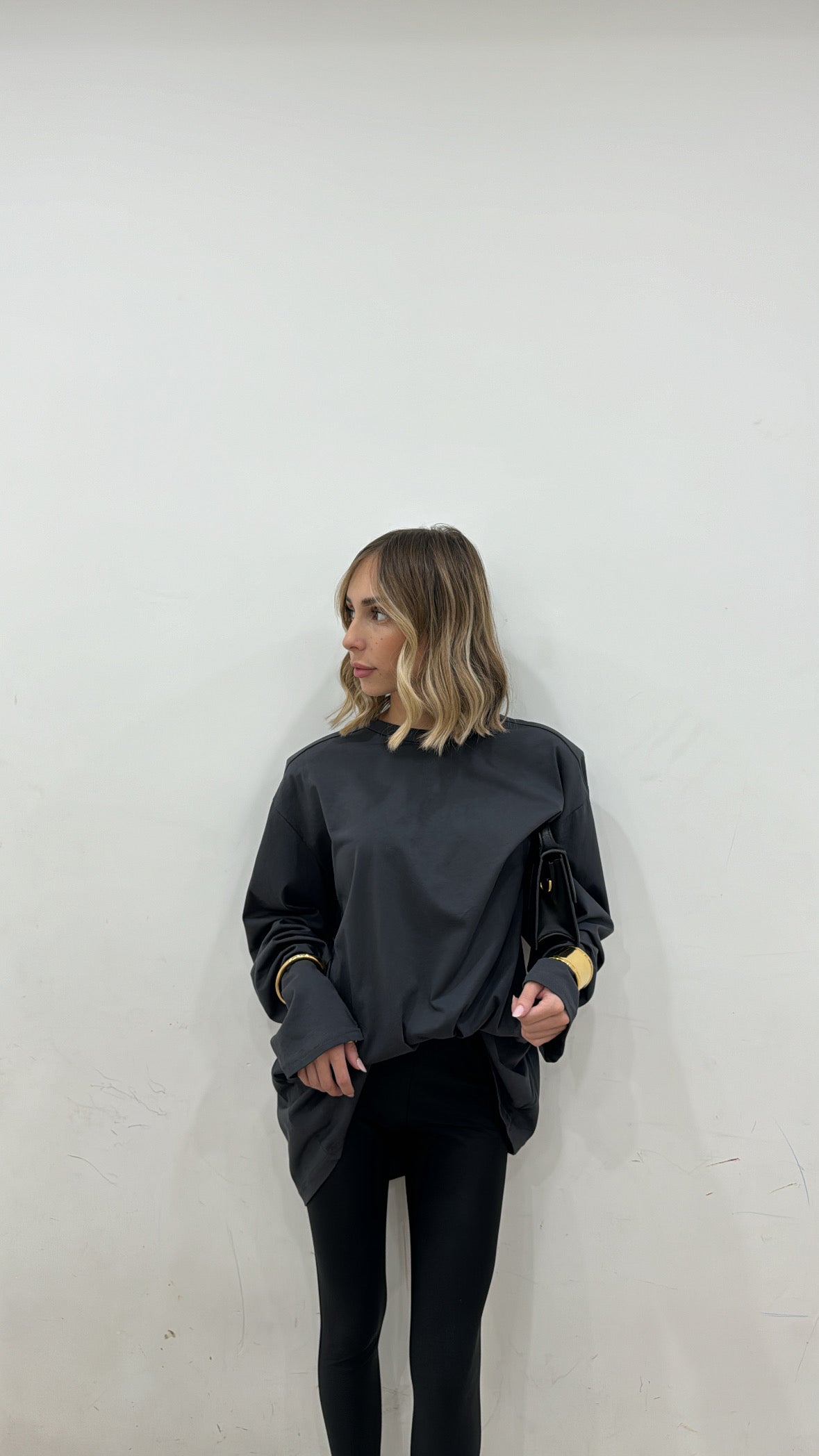 Maglia Over con spalline