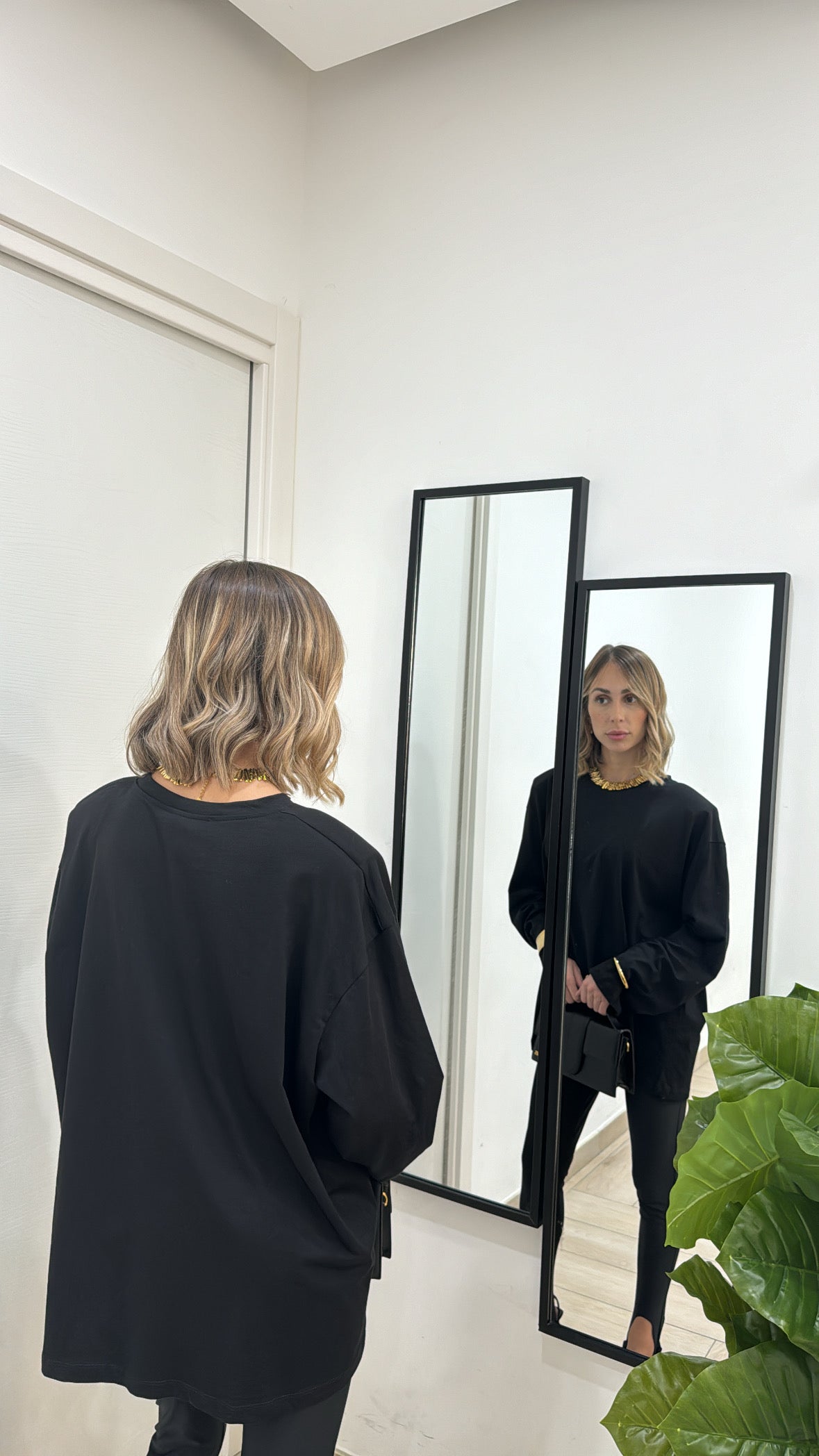 Maglia Over con spalline